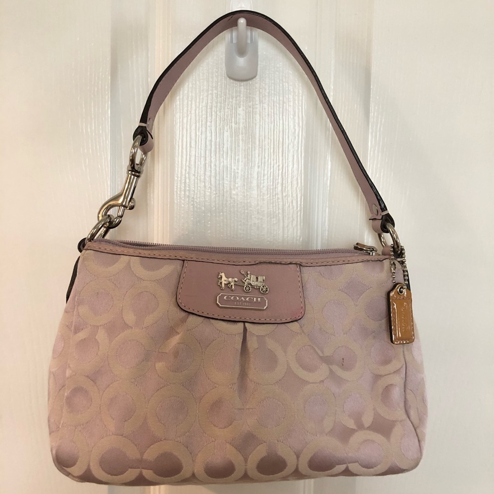Coach pink satchel EUC